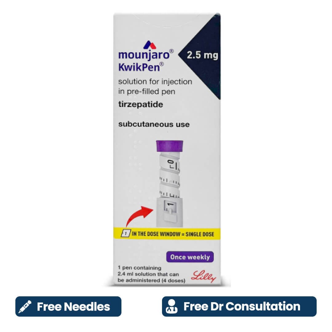 وصفة طبية مجانية + مونجارو 2.5 ملغ + إبر مجانية